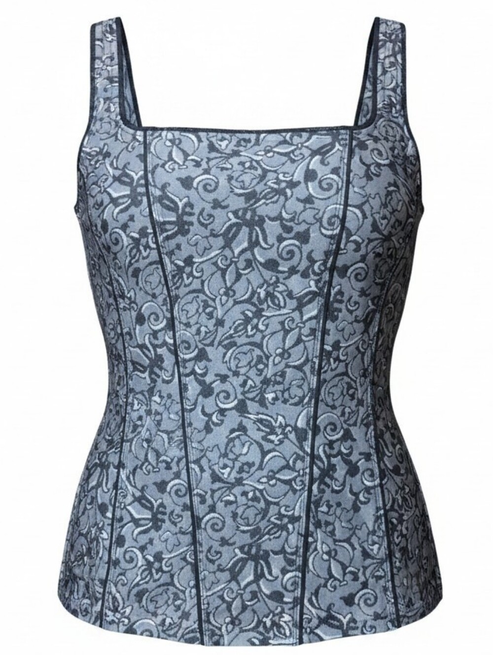 WHITE HOUSE BLACK MARKET | Gothic Embroidered Corset Tank Dark Fairy Top | L
